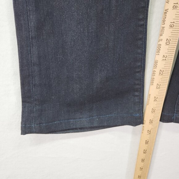 Ralph Lauren Wax Coated Jeans Women's Size 8 Flare-Leg Dark Wash - Picture 6 of 13